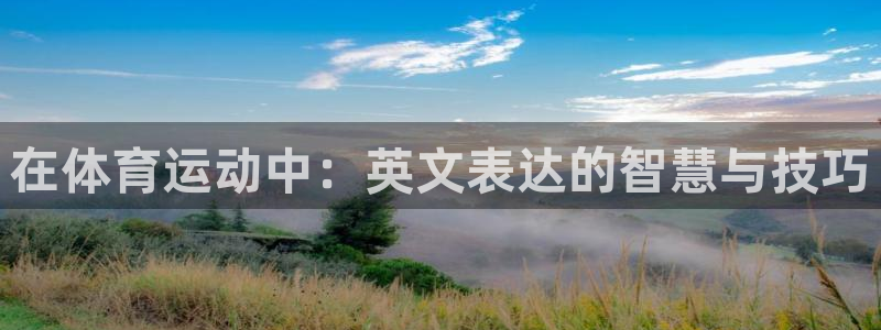 MK体育官网下载平台注册要钱吗：在体育运动中：英文表达的智慧